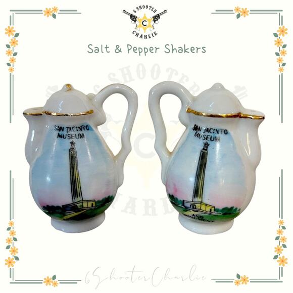Vintage Teapot Salt and Pepper Shakers San Jacinto Museum Made in Japan - Picture 1 of 6